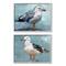 Stupell Industries Seagull Stance Nautical Bird Portrait Blue Grey Framed Wall Art
